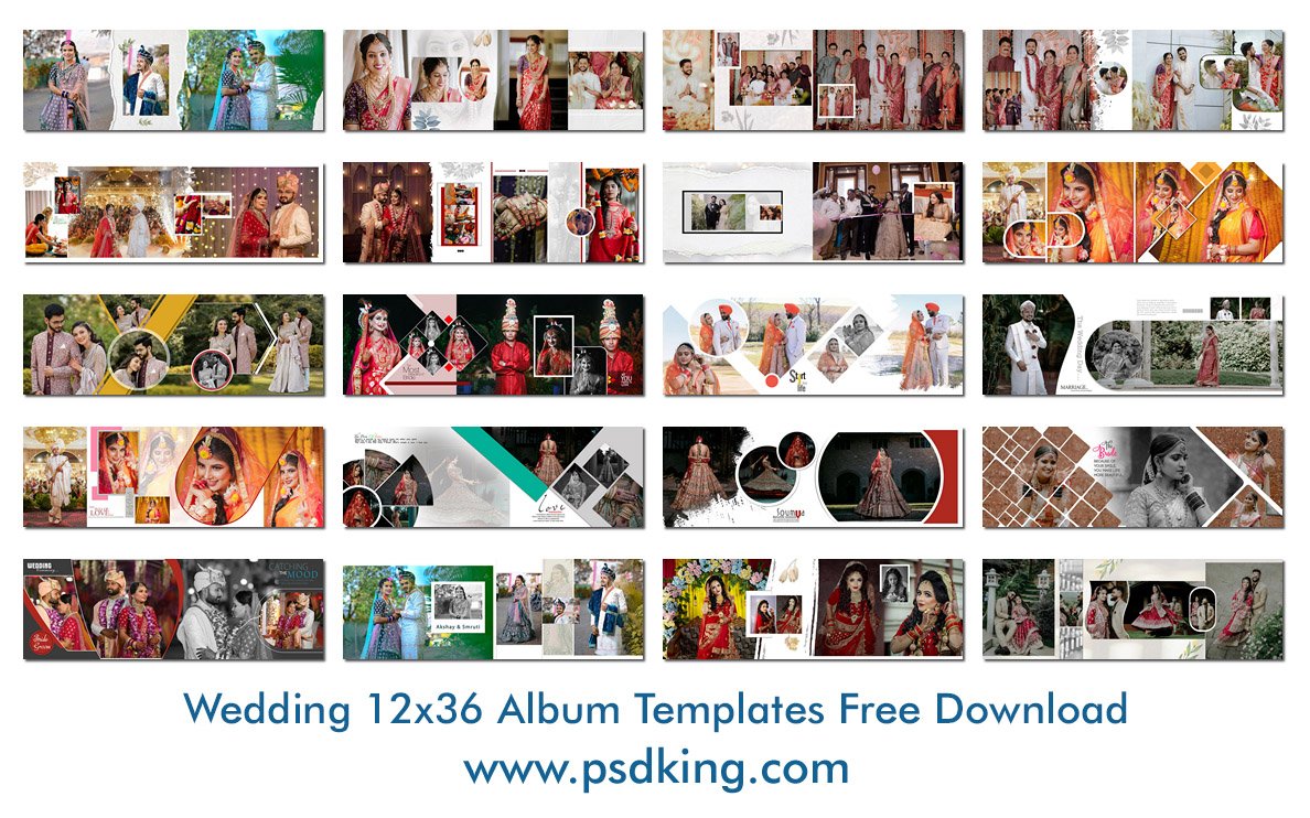 Wedding 12x36 Album Templates