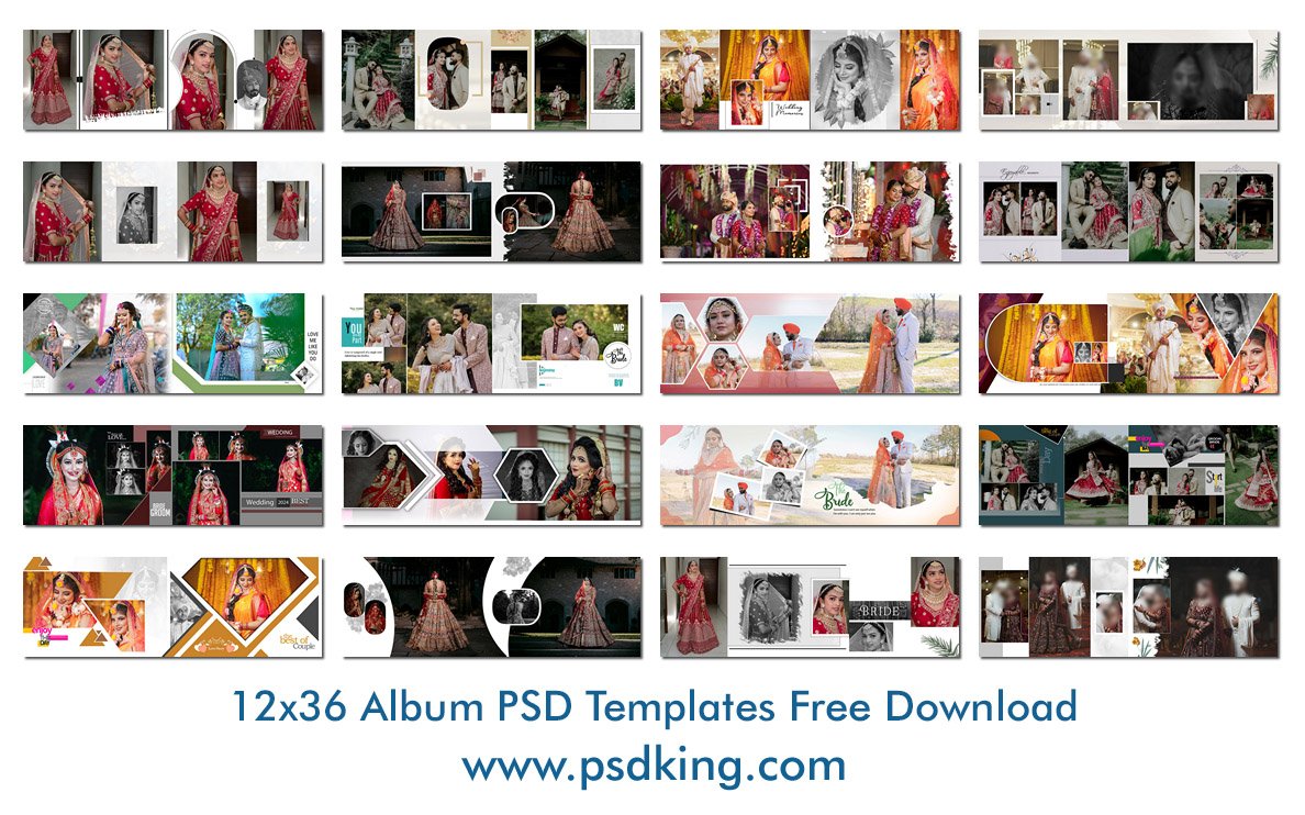 12x36 Album PSD Templates Free
