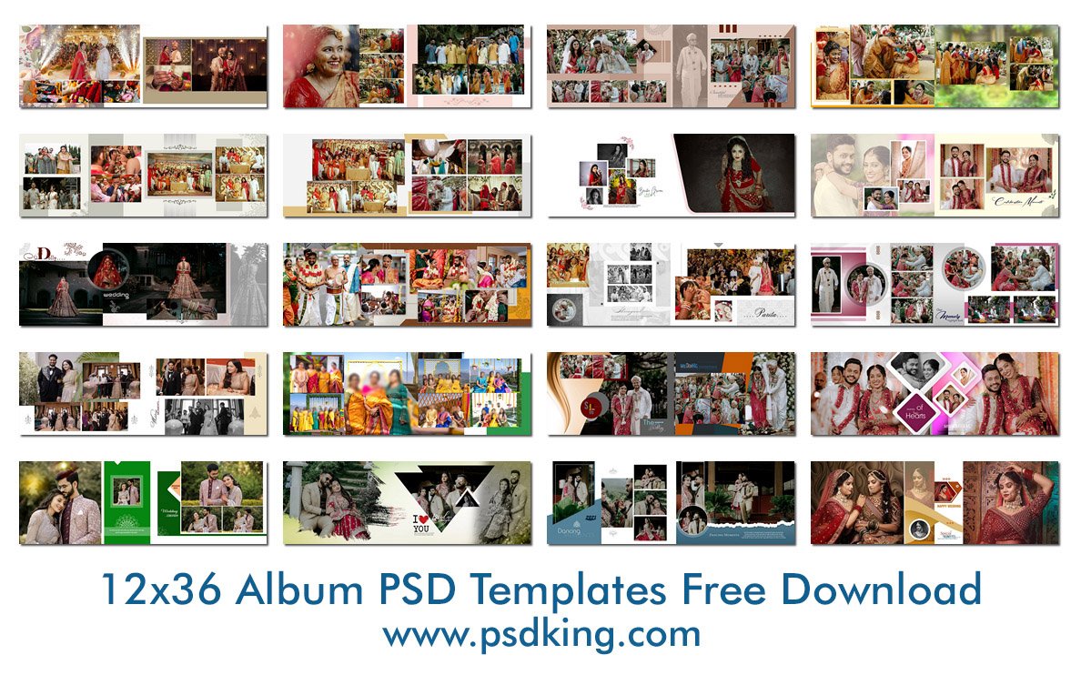 12x36 Album PSD Templates Free Download