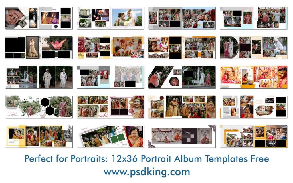 12x36 Portrait Album Templates Free