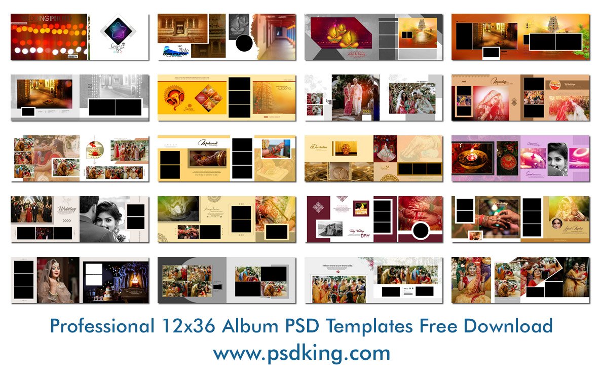12x36 Album PSD Templates Free