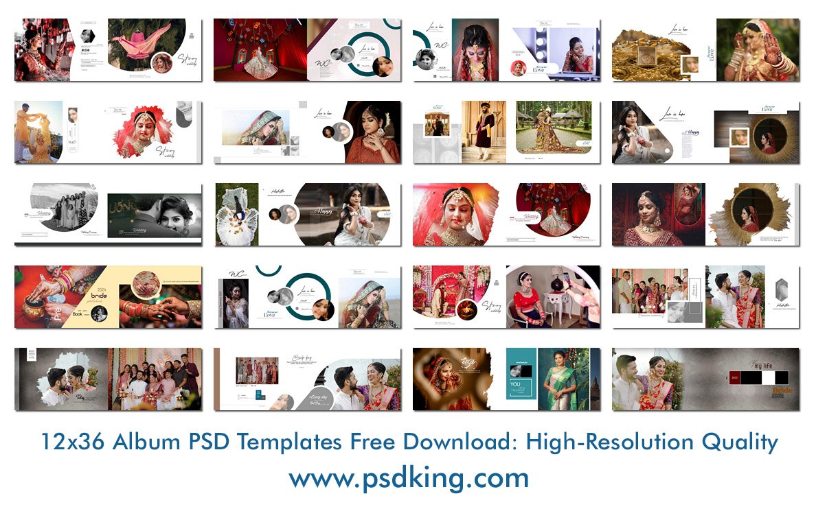 12x36 Album PSD Templates Free Download: High-Resolution Quality