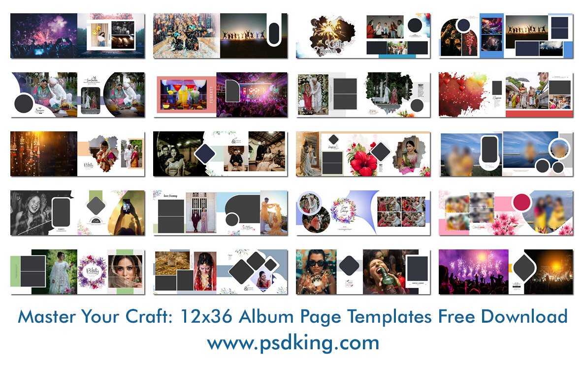 12x36 Album Page Templates Free Download