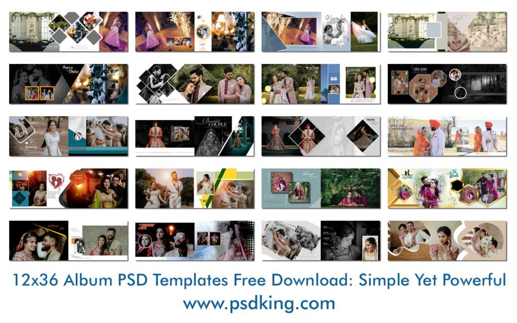 12x36 Portrait Album PSD Templates Free Download
