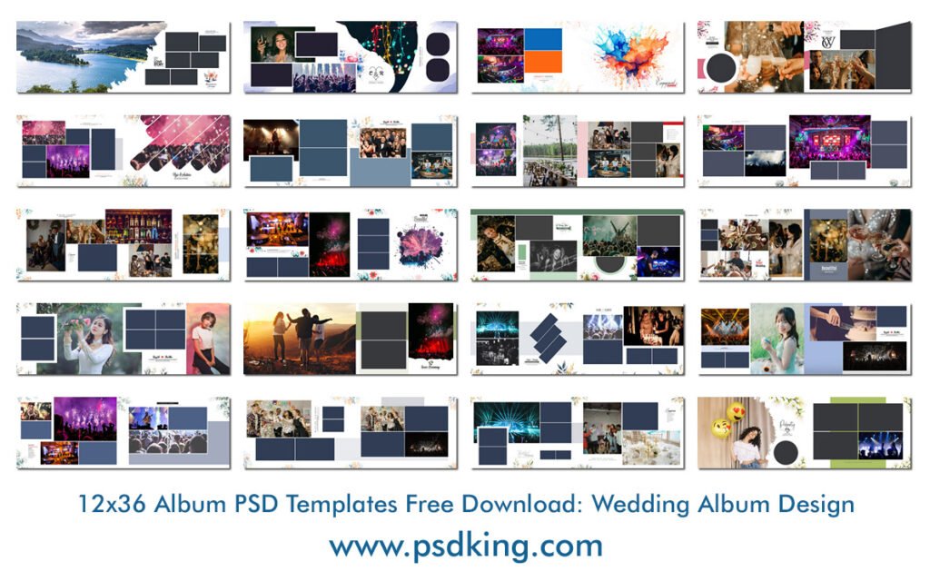 12x36 Album PSD Templates Free Download