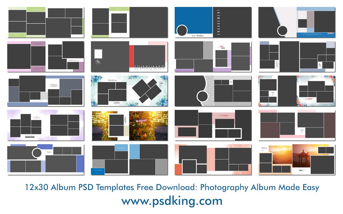 12x30 Album PSD Templates Free Download