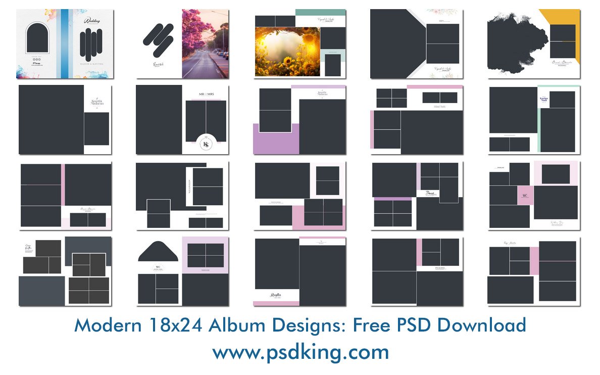 Modern 18x24 Album Designs