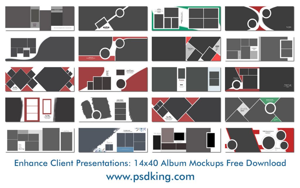 14x40 Album Mockups Free Download