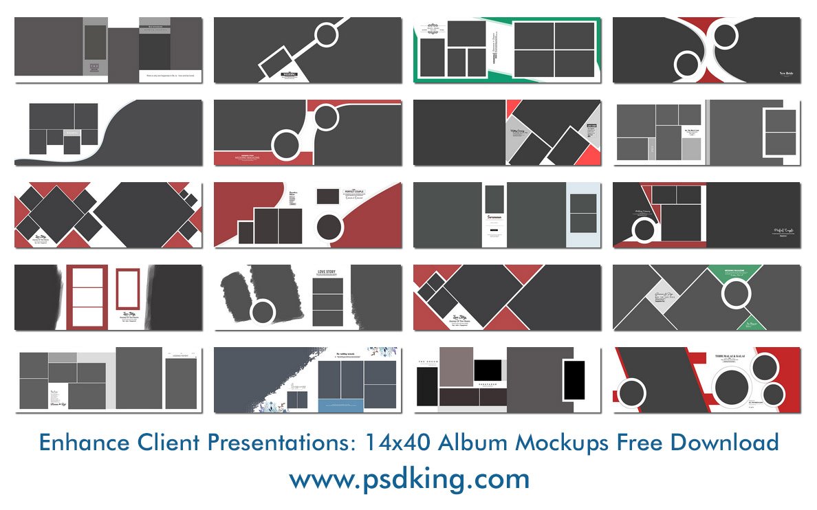 14x40 Album Mockups Free Download