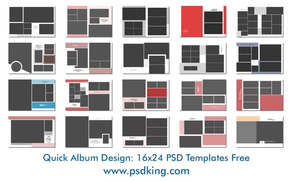 Quick Album Design: 16x24 PSD Templates Free