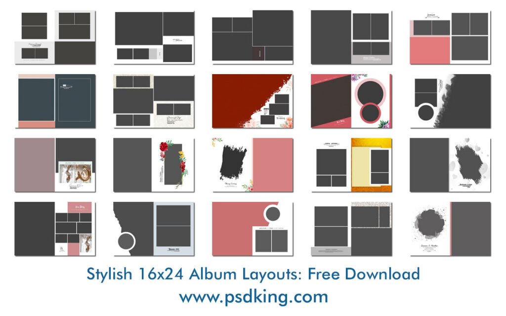 Stylish 16x24 Album Layouts: Free Download