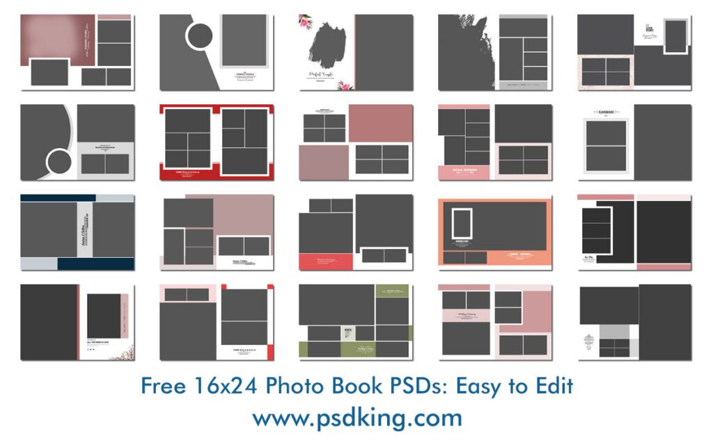 Free 16x24 Photo Book PSDs: Easy to Edit