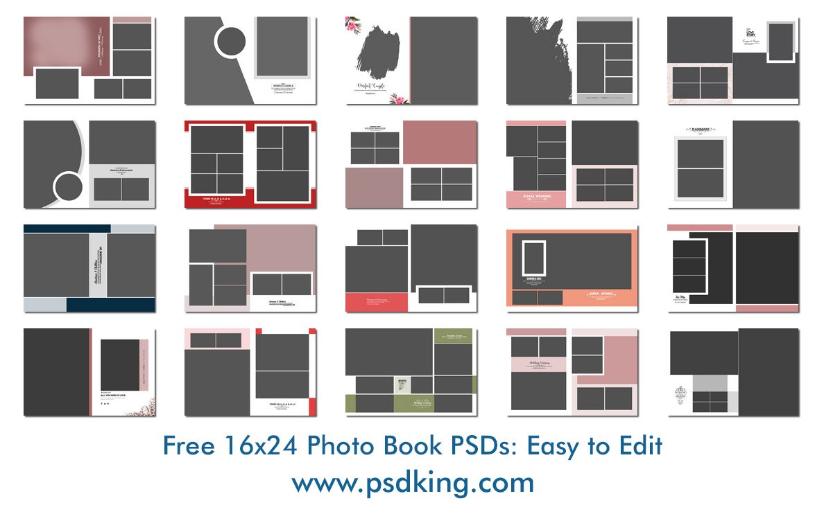 Free 16x24 Photo Book PSDs: Easy to Edit