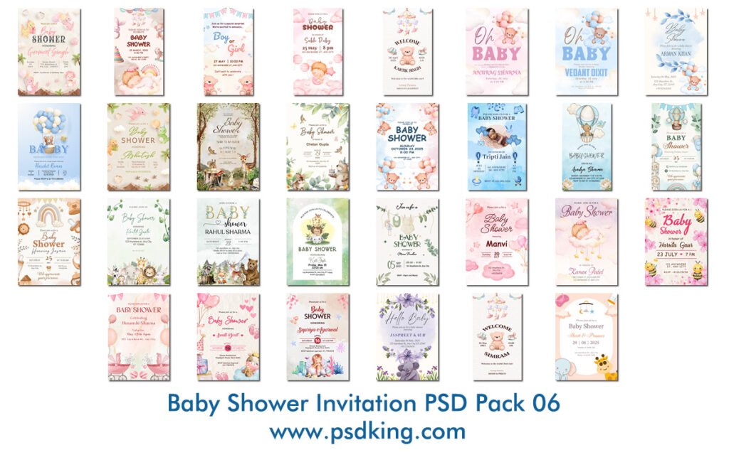 Baby Shower Invitation PSD