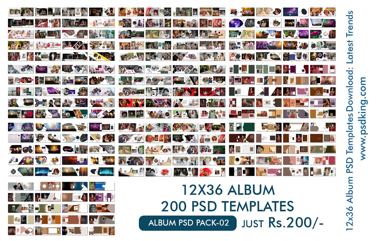 12x36 Album PSD Template