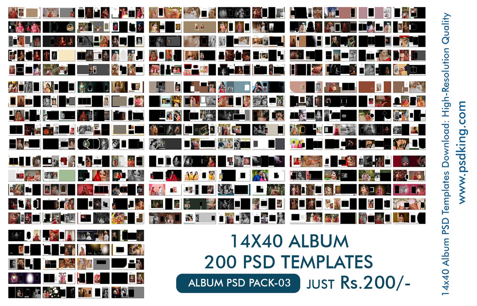 14x40 Album PSD Template