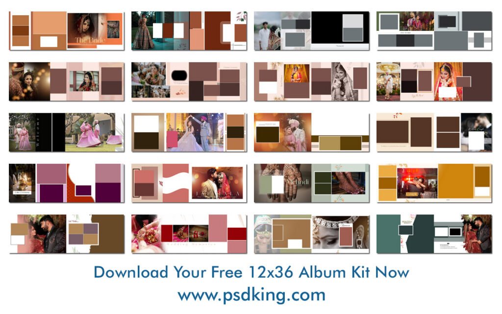 Download Free 12x36 Album PSD Templates