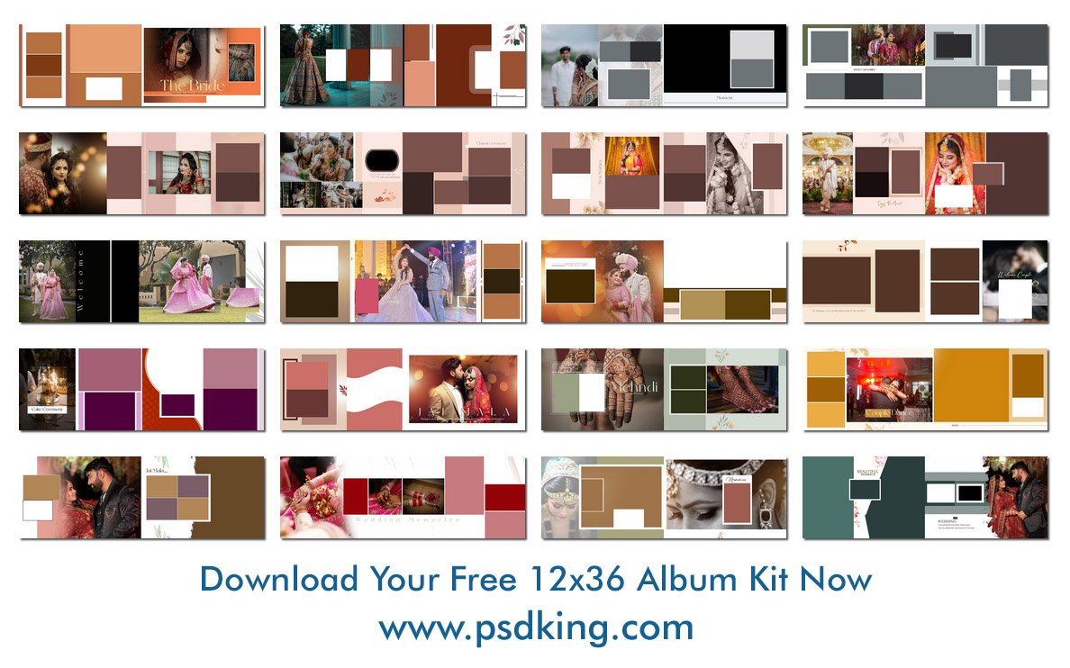 Download Free 12x36 Album PSD Templates