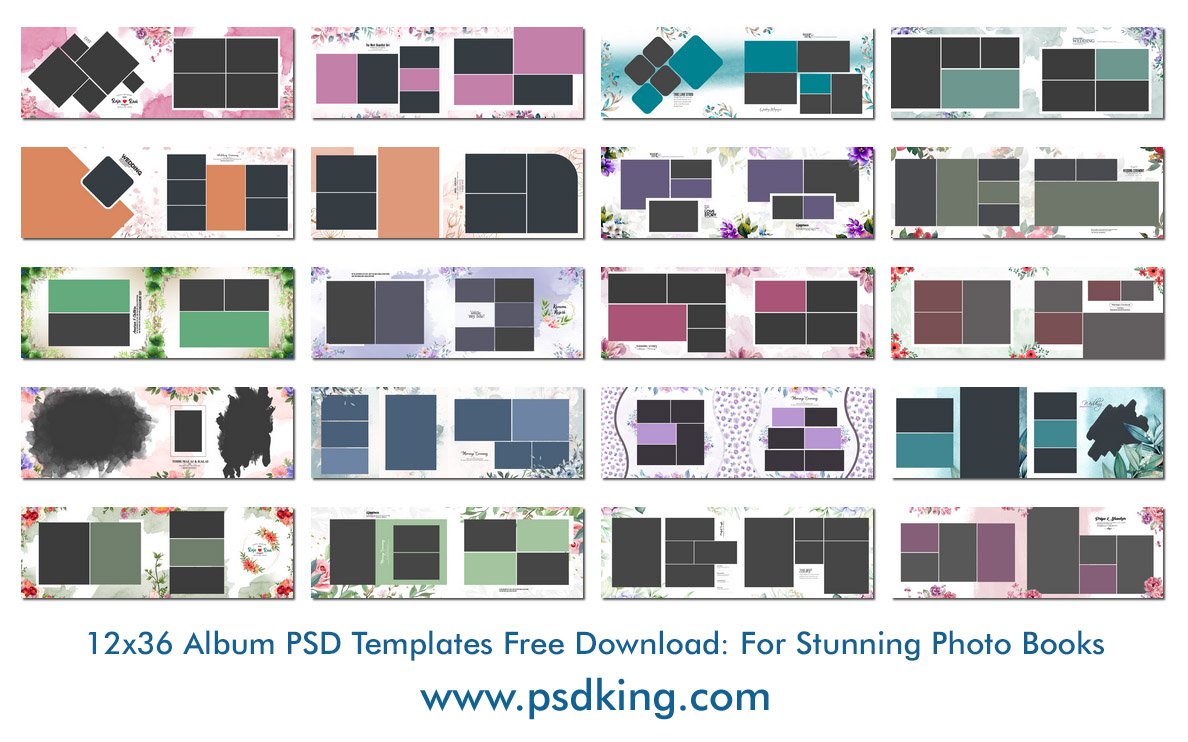 12x36 Album PSD Templates Free Download