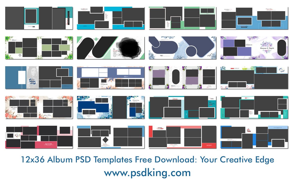 12x36 Album PSD Templates Free Download