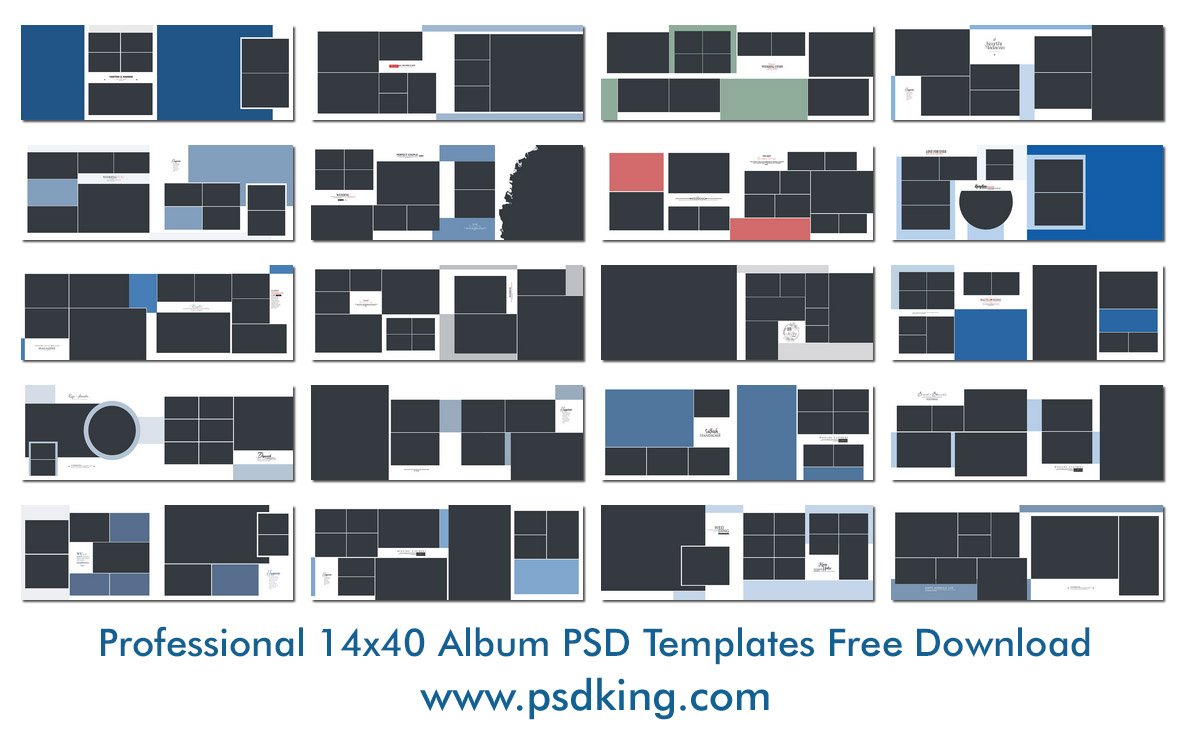14x40 Album PSD Templates