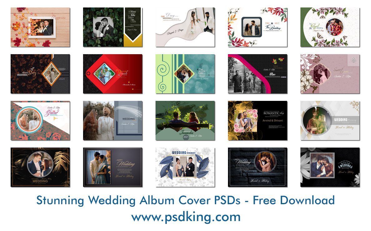 Wedding Album Cover PSD