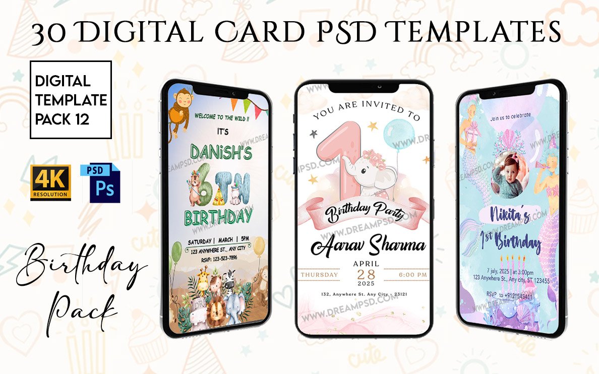 Birthday Invitation PSD