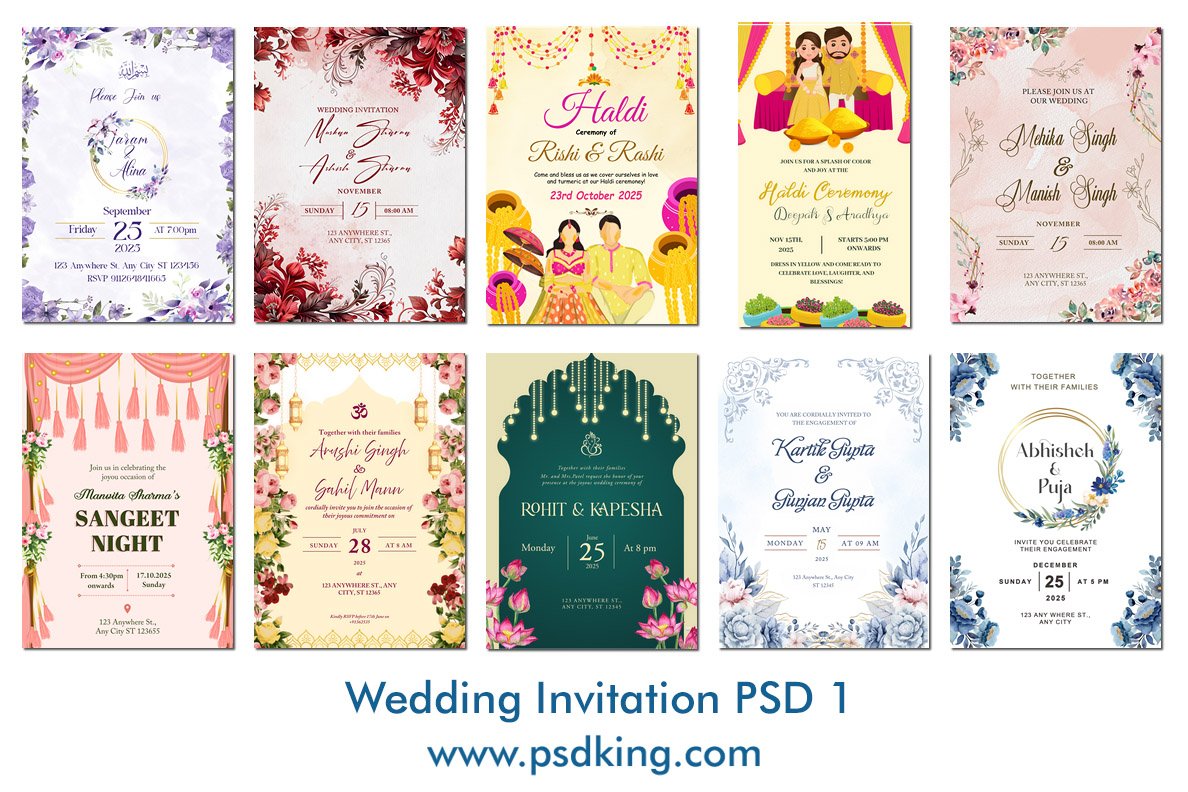 Wedding Invitation PSD