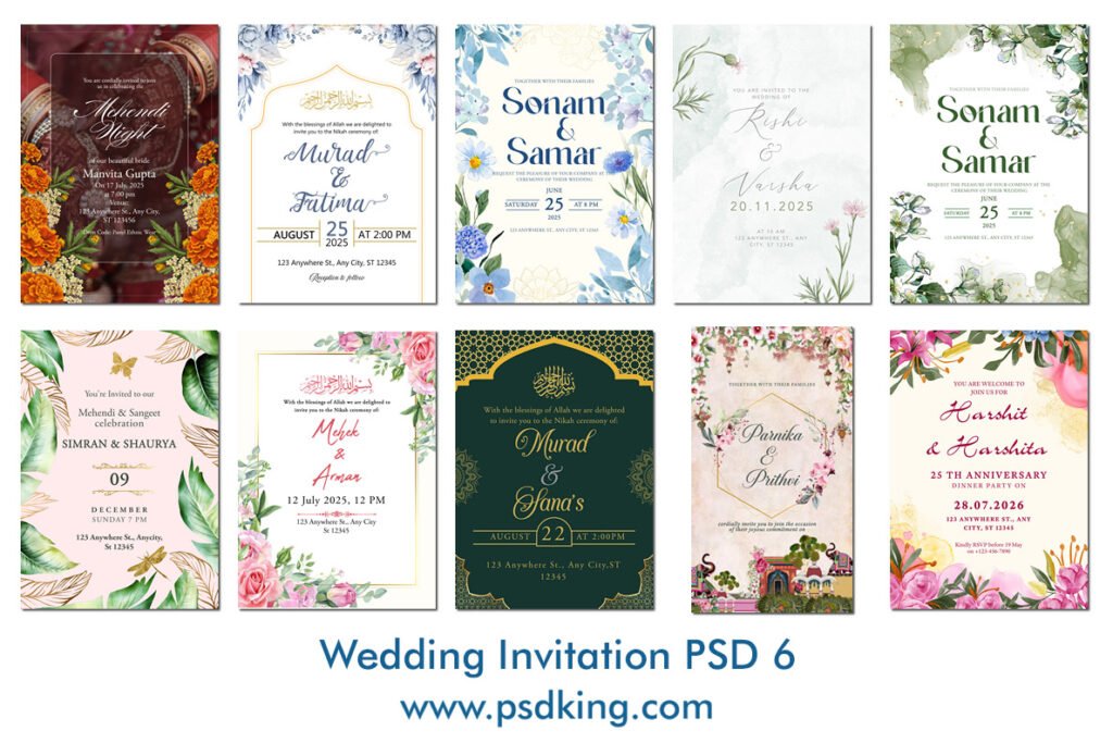 wedding invitation psd
