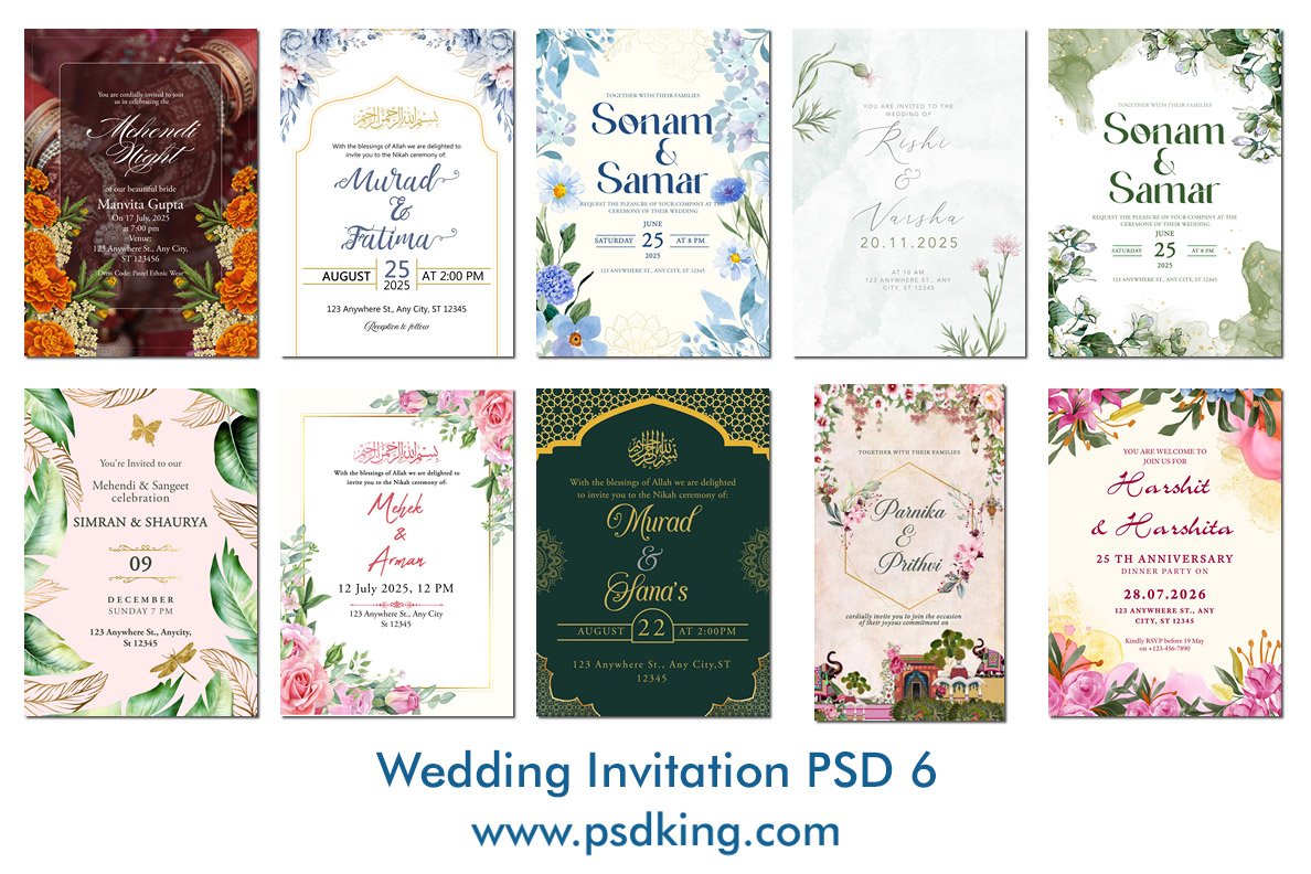 wedding invitation psd
