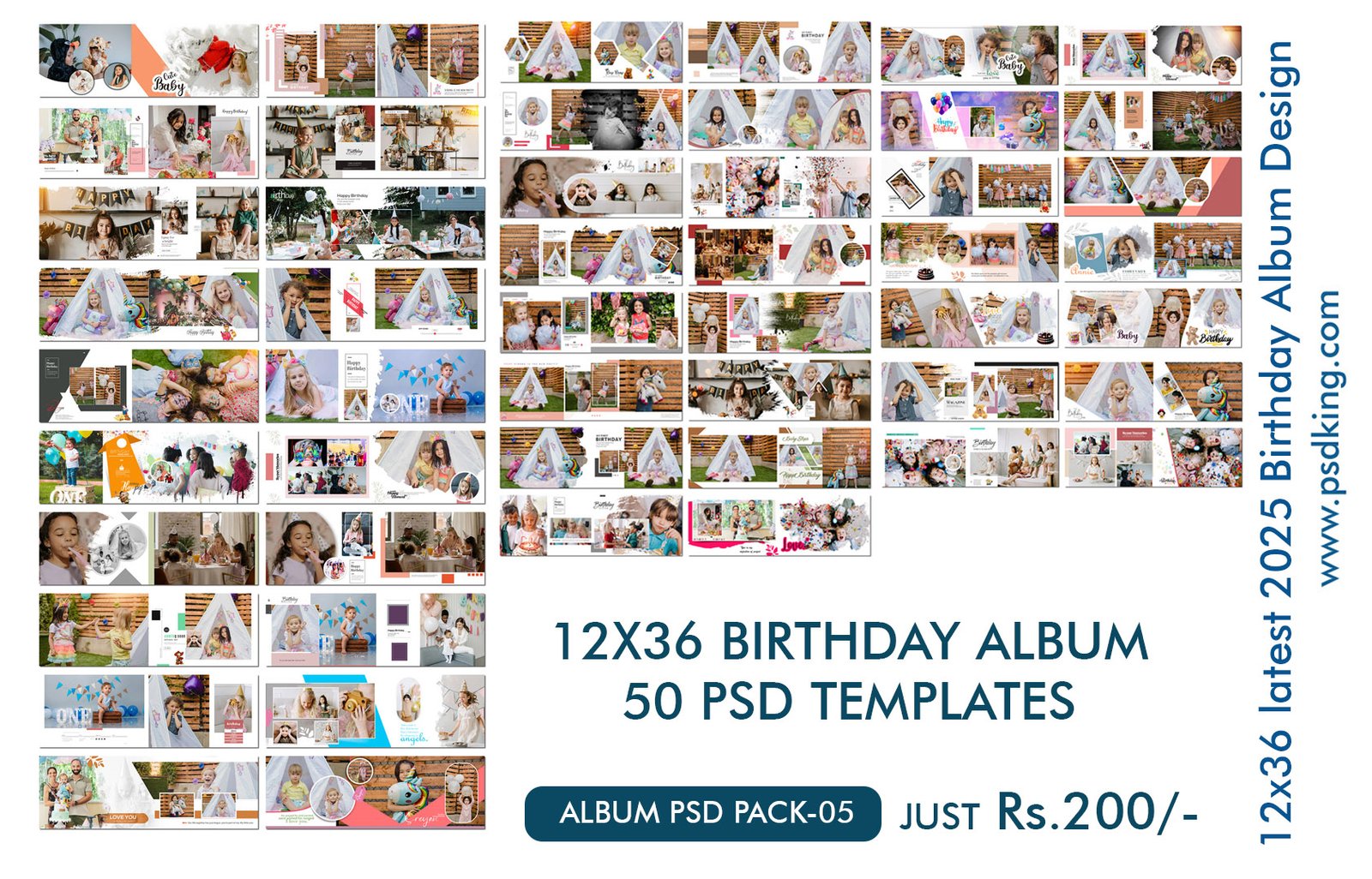 Birthday Album PSD Templates