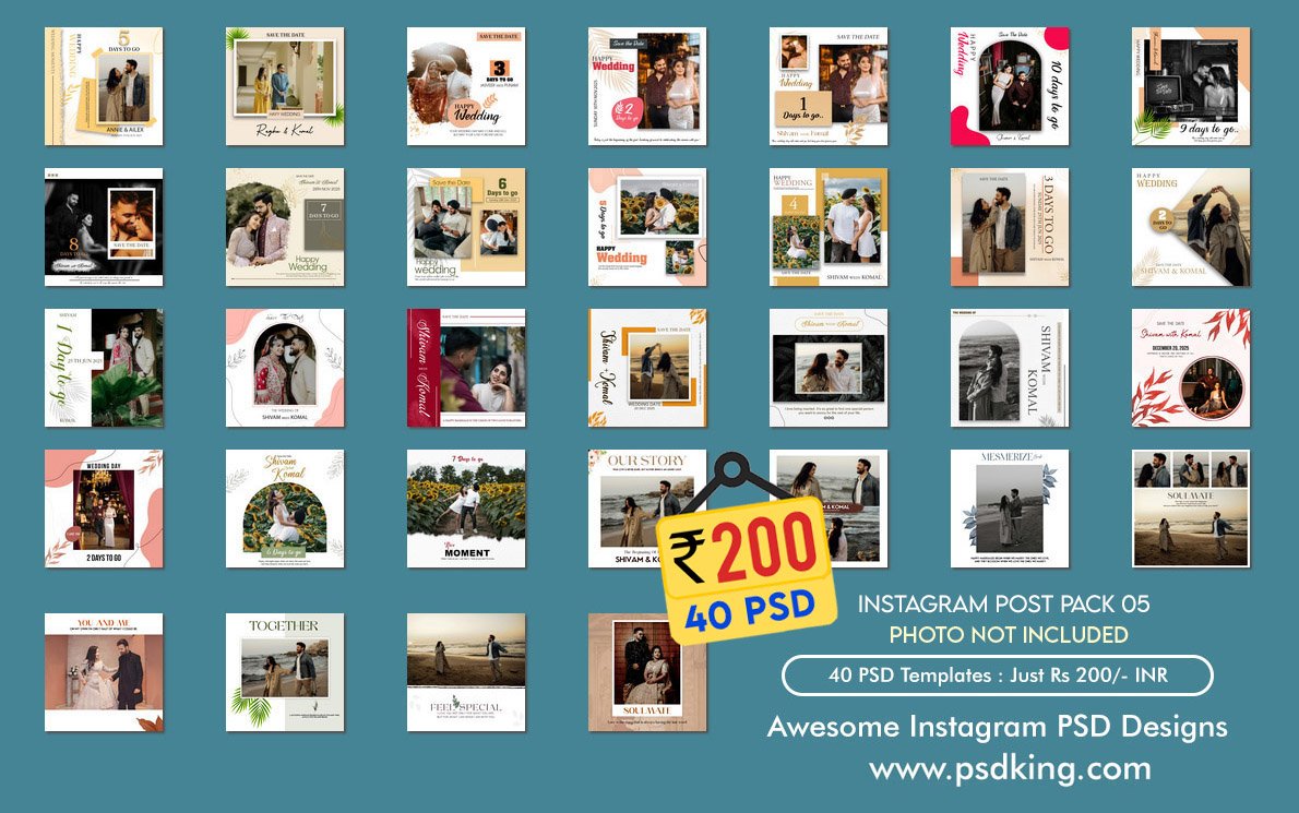 Instagram psd templates