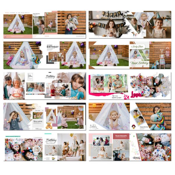 Album PSD Templates Pack 05 : Birthday Album PSD - Image 2