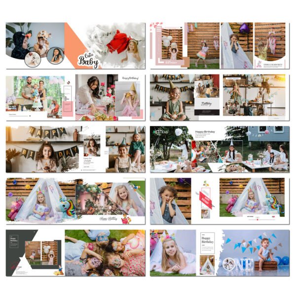 Album PSD Templates Pack 05 : Birthday Album PSD - Image 3