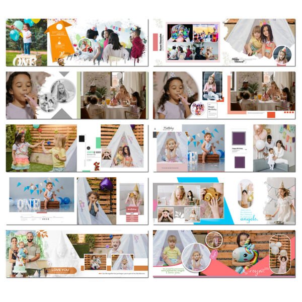 Album PSD Templates Pack 05 : Birthday Album PSD - Image 4