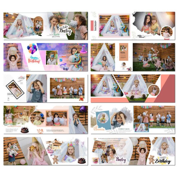 Album PSD Templates Pack 05 : Birthday Album PSD - Image 5