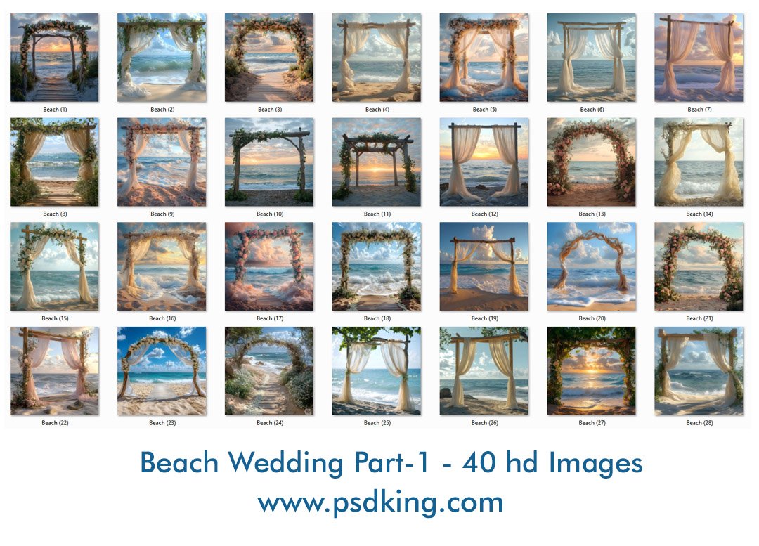 Beach Wedding backdrop