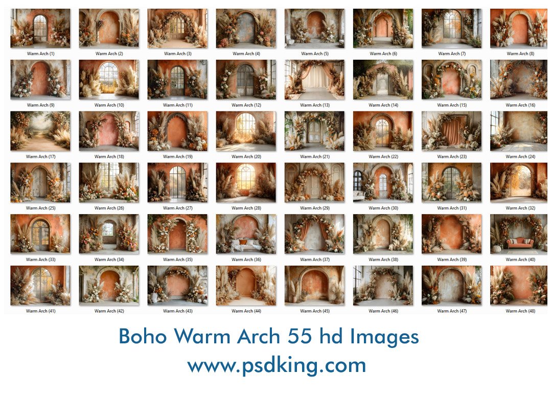Boho Warm Arch Backdrop
