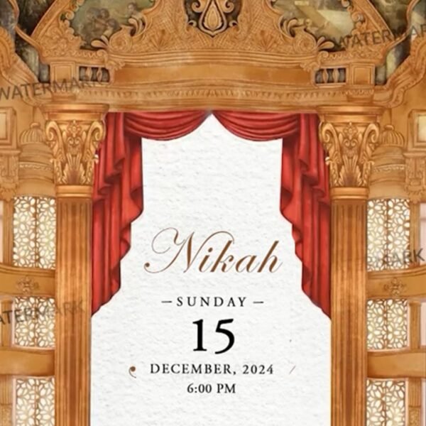 Muslim Wedding Invitation EH-352