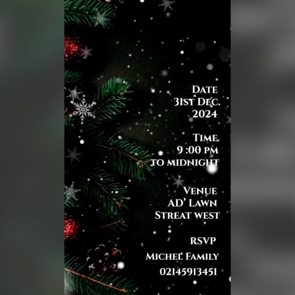 Christmas & New Year Party Invitation EH-402 - Image 3