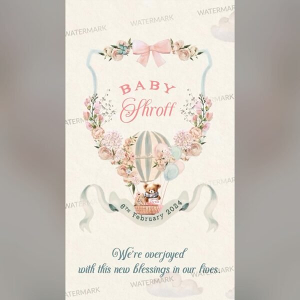 Baby Welcome Invitation EH-406