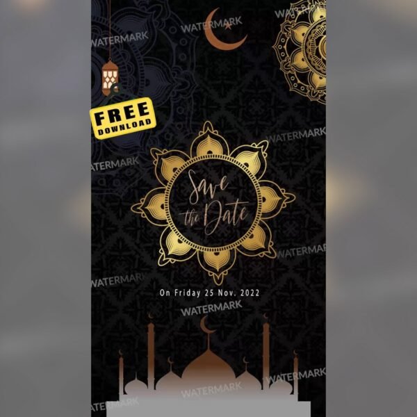Muslim Wedding Invitation EH-472