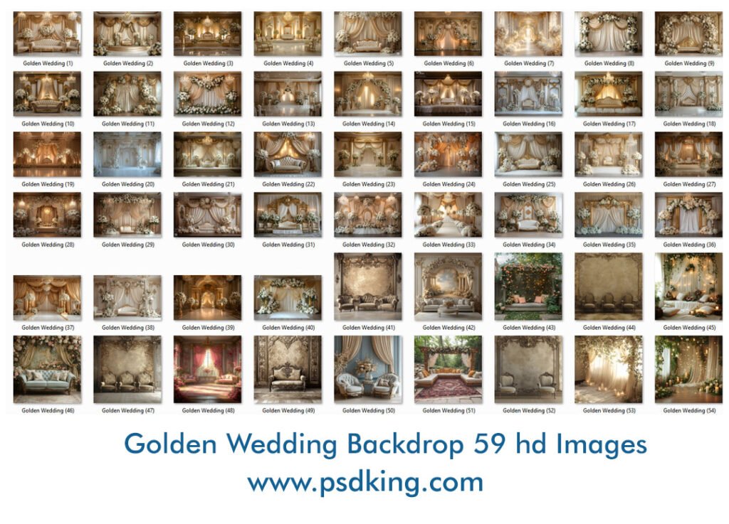 Golden Wedding Backdrop