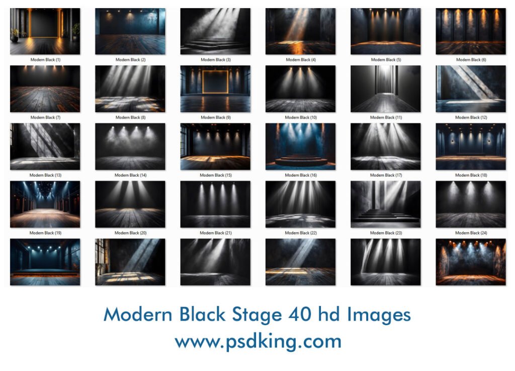 Modern Black Stage Backdrop