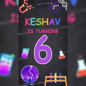 Science Experiment Theme Birthday Invitation EH-407