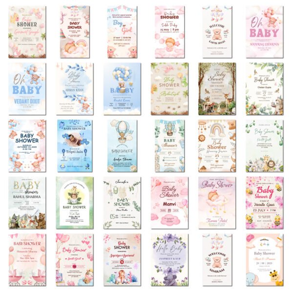 Baby Shower Invitation PSD Pack 06 - Image 2