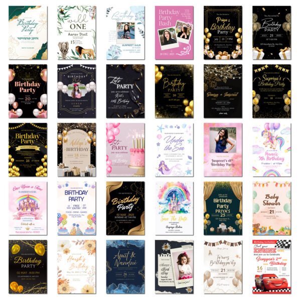 Birthday Invitation PSD Template pack 07 - Image 2