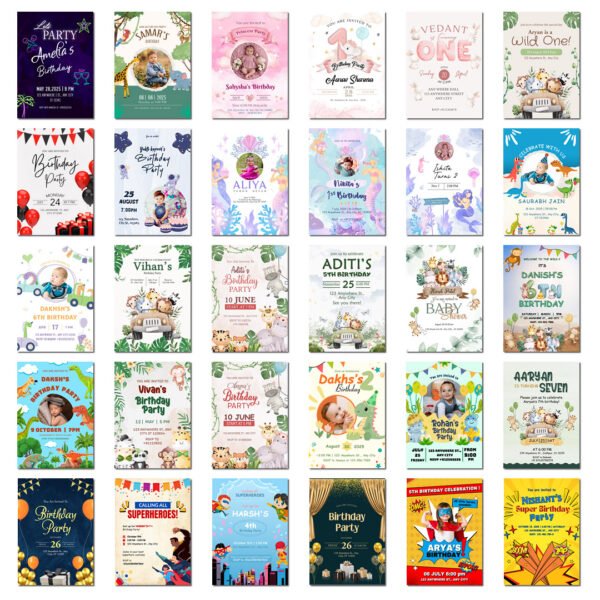 Birthday Invitation PSD Template pack 12 - Image 2