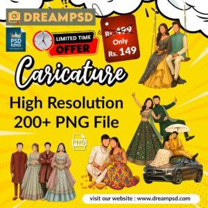 200+ Caricature PNG Files Pack
