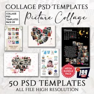 Picture Collage PSD Templates Bundle Pack 09